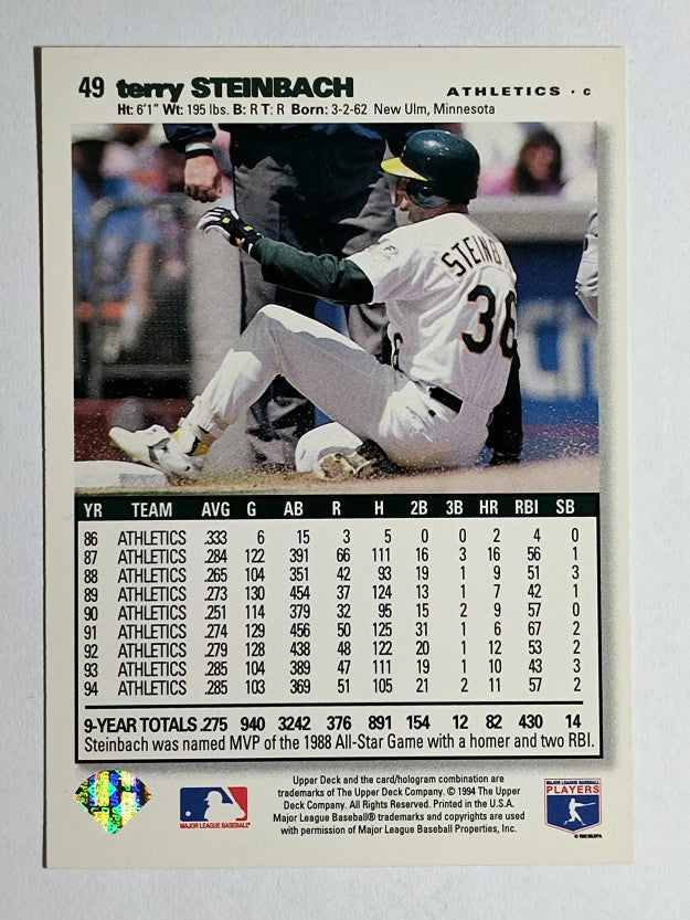 1995 Collector's Choice SE #49 Terry Steinbach