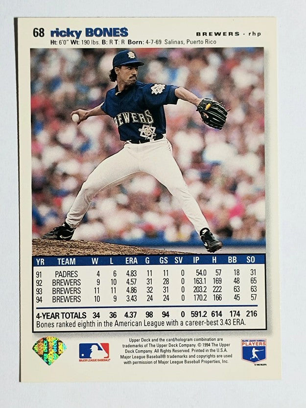 1995 Collector's Choice SE #68 Ricky Bones