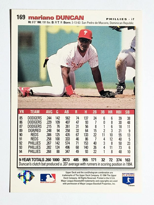 1995 Collector's Choice SE #169 Mariano Duncan