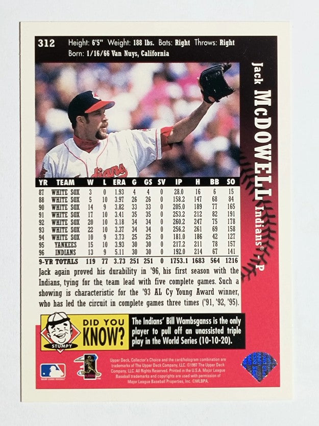 1997 Collector's Choice #312 Jack McDowell