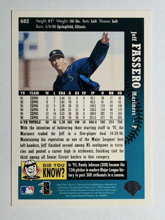 1997 Collector's Choice #482 Jeff Fassero