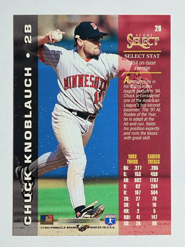 1994 Select #29 Chuck Knoblauch