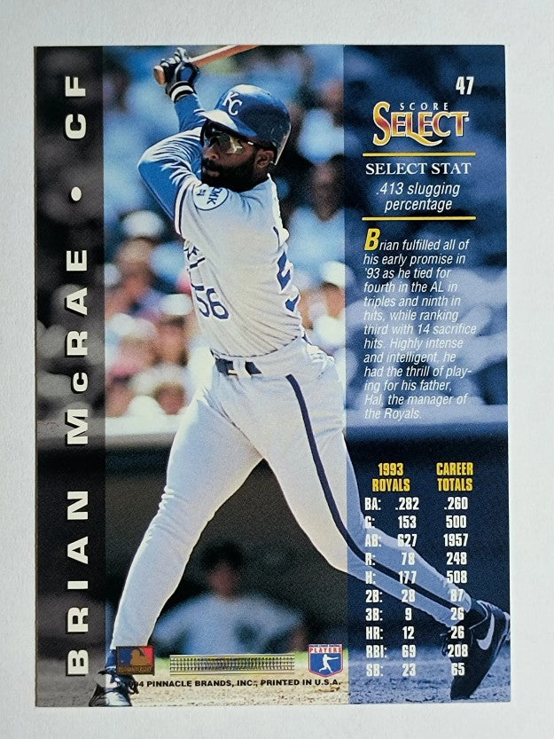 1994 Select #47 Brian McRae