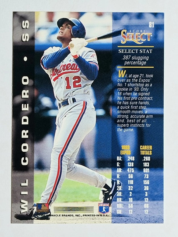 1994 Select #81 Wil Cordero