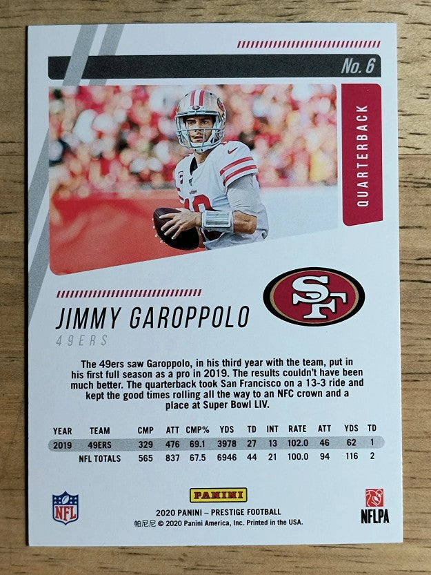 2020 Prestige #6 Jimmy Garoppolo