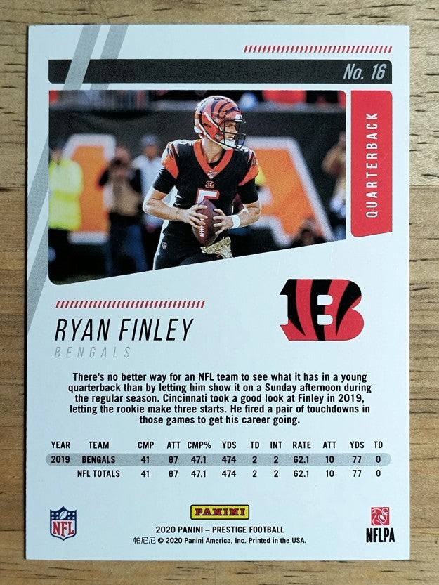 2020 Prestige #16 Ryan Finley