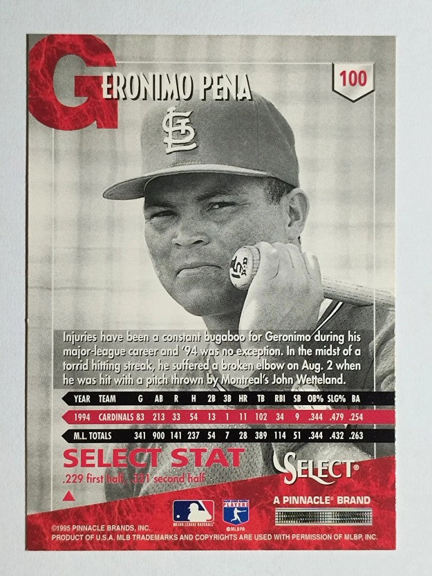 1995 Select #100 Geronimo Pena