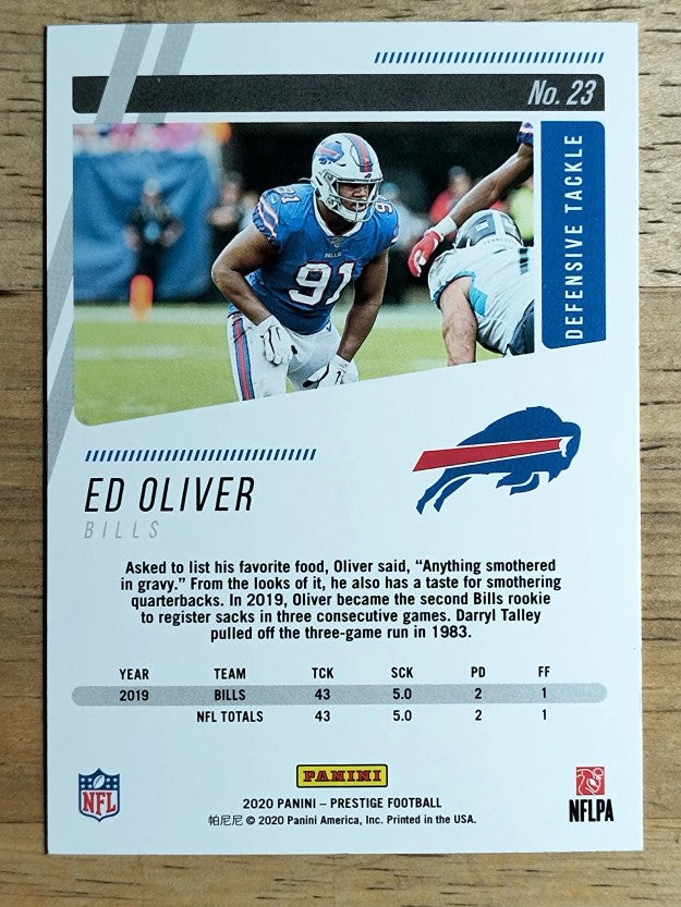 2020 Prestige #23 Ed Oliver