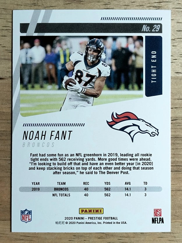 2020 Prestige #29 Noah Fant