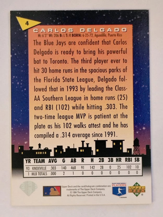 1994 Fun Pack #4 Carlos Delgado