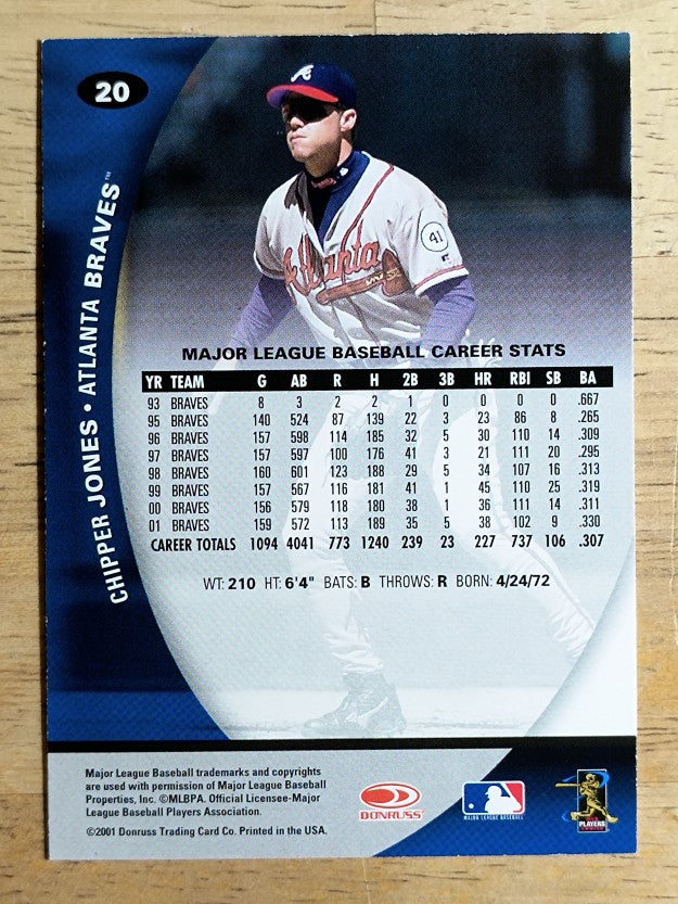 2001 Donruss Class of 2001 #20 Chipper Jones
