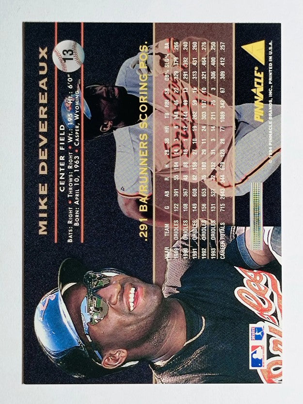 1994 Pinnacle #13 Mike Devereaux