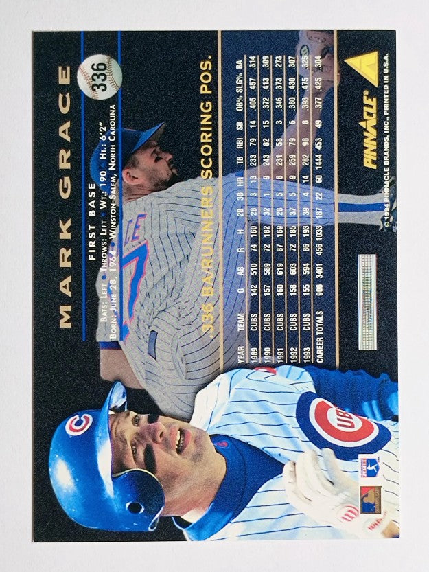 1994 Pinnacle #336 Mark Grace