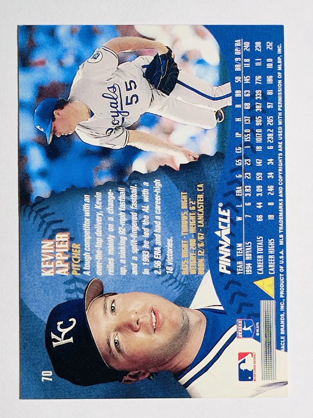 1995 Pinnacle #70 Kevin Appier