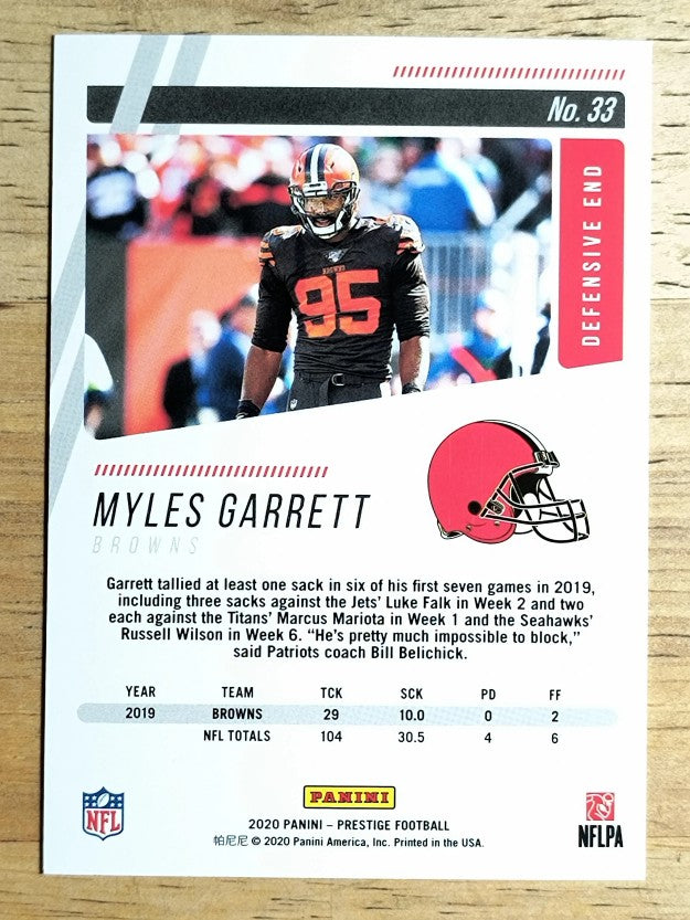 2020 Prestige #33 Myles Garrett