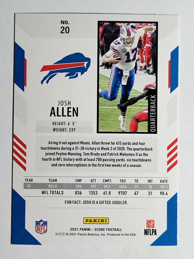 2021 Score #20 Josh Allen