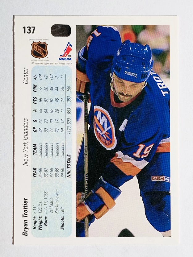 1990-91 Upper Deck #137 Bryan Trottier
