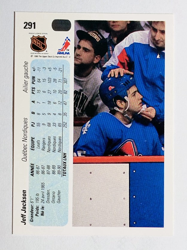 1990-91 Upper Deck French #291 Jeff Jackson