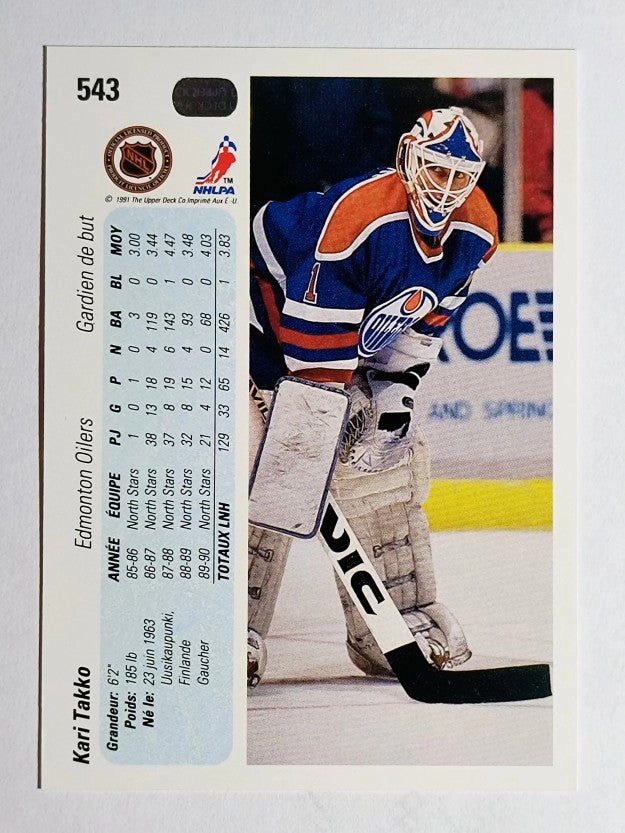 1990-91 Upper Deck French #543 Kari Takko RC