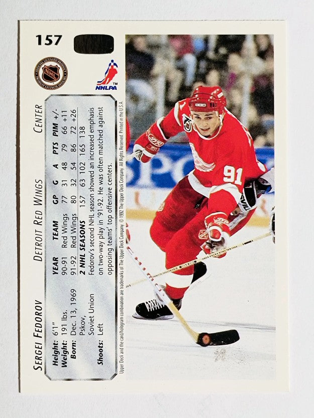1992-93 Upper Deck #157 Sergei Fedorov
