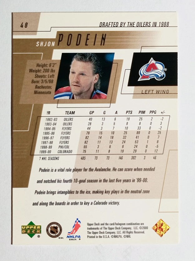2000-01 Upper Deck #48 Shjon Podein
