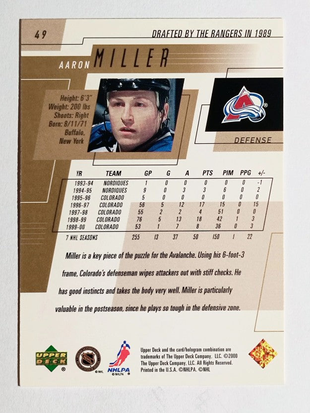 2000-01 Upper Deck #49 Aaron Miller