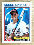 1992 Topps Dairy Queen Team USA #31 Jason Giambi (EXMT)