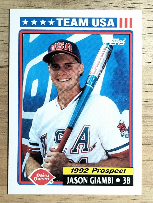 1992 Topps Dairy Queen Team USA #31 Jason Giambi (EXMT)