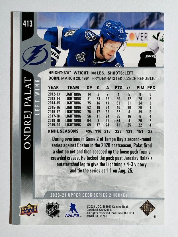 2020-21 Upper Deck #413 Ondrej Palat