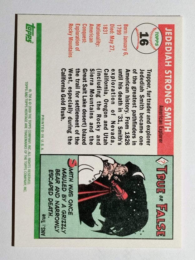 2009 Topps American Heritage #16 Jedediah Strong Smith