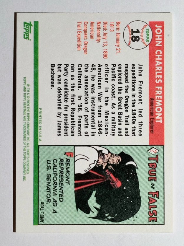 2009 Topps American Heritage #18 John Charles Fremont