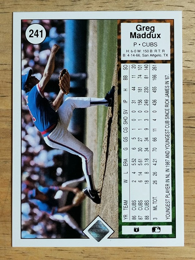 1989 Upper Deck #241 Greg Maddux
