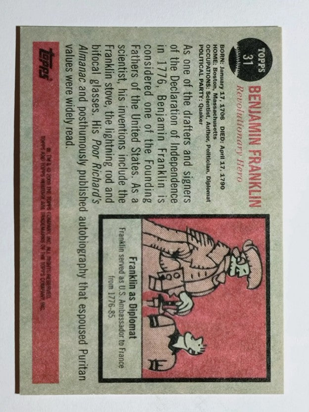 2009 Topps American Heritage #31 Benjamin Franklin