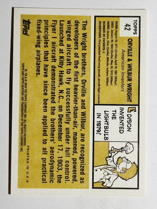 2009 Topps American Heritage #42 Orville and Wilbur Wright