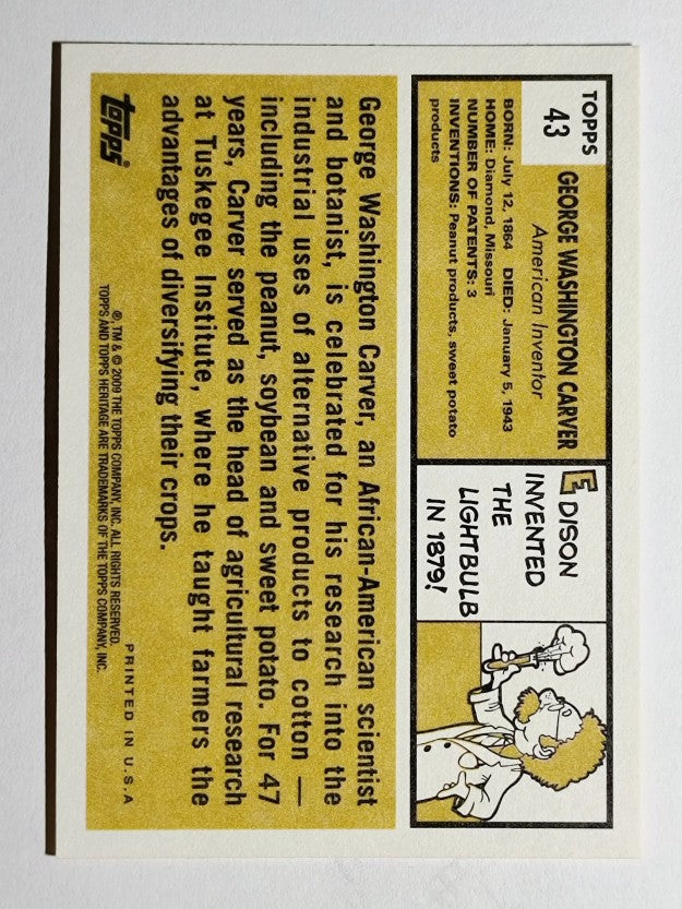 2009 Topps American Heritage #43 George Washington Carver
