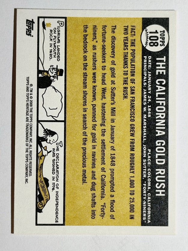 2009 Topps American Heritage #108 The California Gold Rush