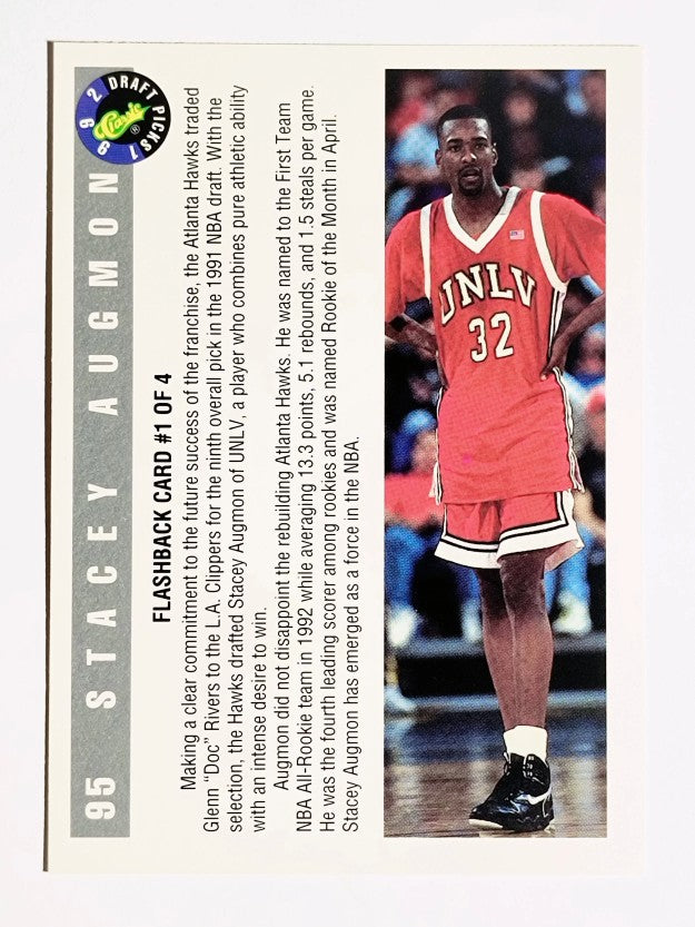 1992 Classic #95 Stacey Augmon FB
