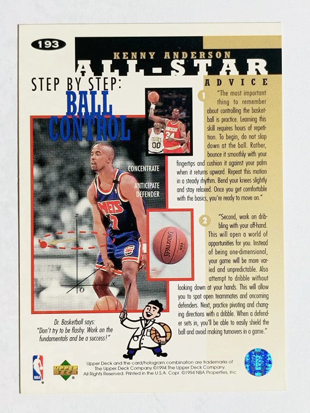 1994-95 Collector's Choice #193 Kenny Anderson ASA