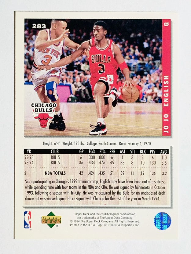 1994-95 Collector's Choice #283 Jo Jo English