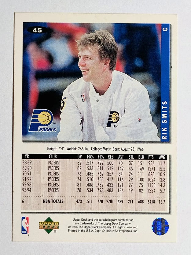 1994-95 Collector's Choice Silver Signature #45 Rik Smits
