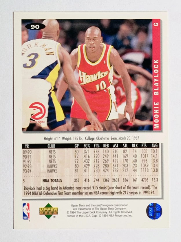 1994-95 Collector's Choice Silver Signature #90 Mookie Blaylock