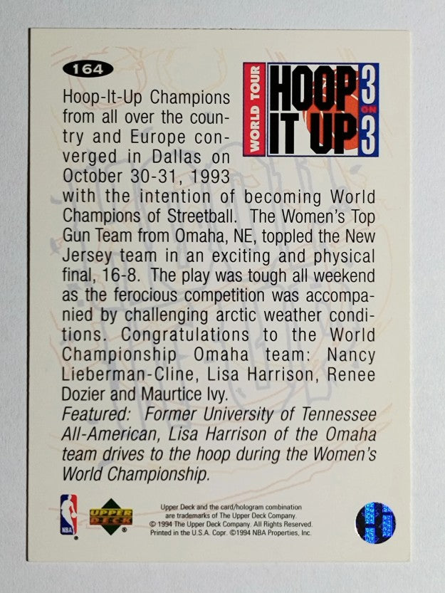 1994-95 Collector's Choice Silver Signature #164 Hoop-it up/Lisa Harrison