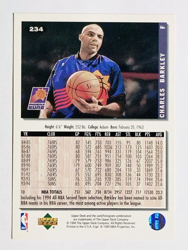 1994-95 Collector's Choice Silver Signature #234 Charles Barkley