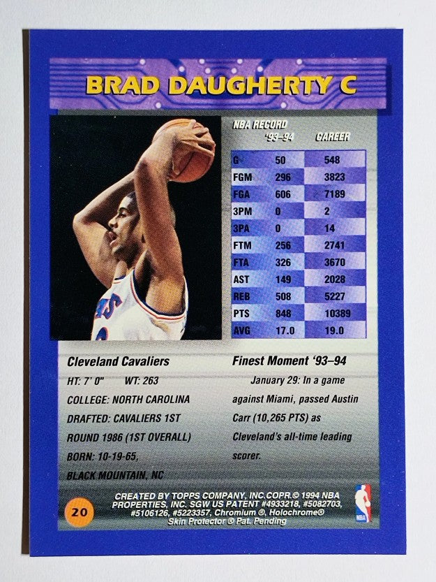 1994-95 Finest #20 Brad Daugherty
