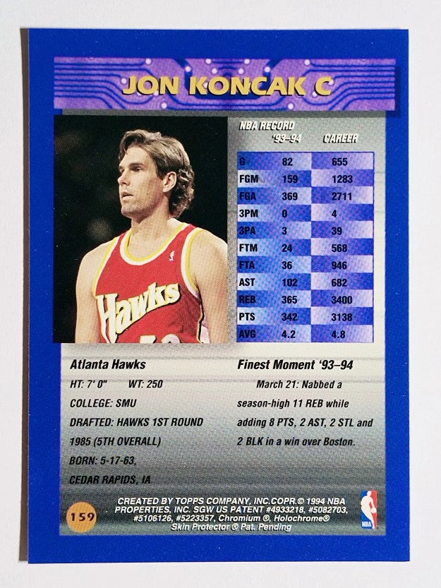 1994-95 Finest #159 Jon Koncak