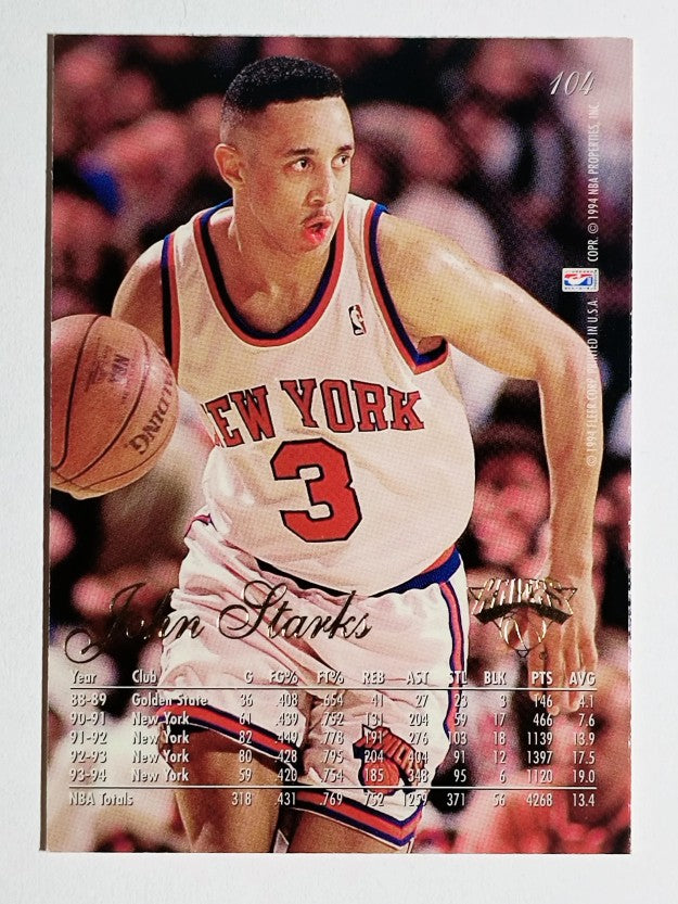 1994-95 Flair #104 John Starks