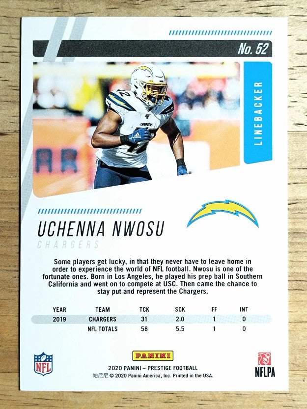 2020 Prestige #52 Uchenna Nwosu