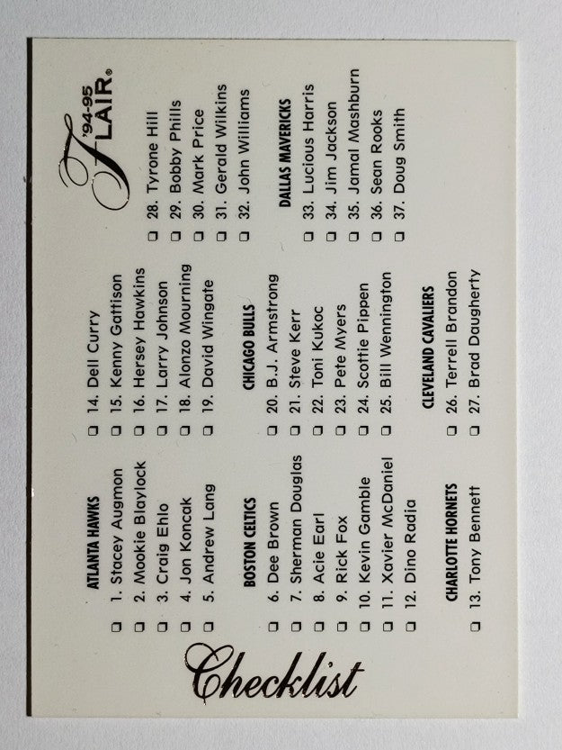 1994-95 Flair #173 Checklist