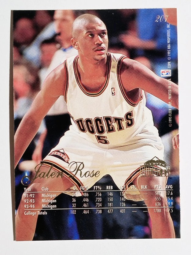 1994-95 Flair #207 Jalen Rose RC