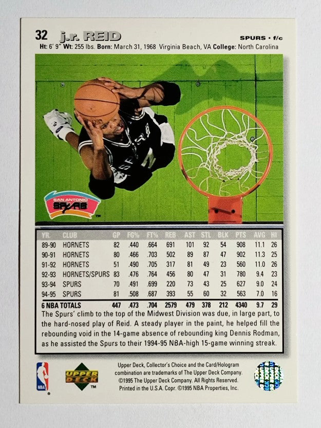 1995-96 Collector's Choice #32 J.R. Reid